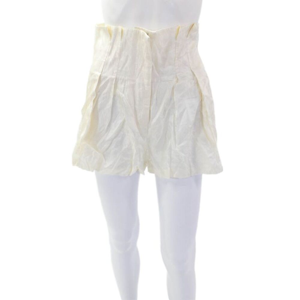 Kimberly Taylor Womens Textured Zip Lined Floral Printed Mini Skirt Cream Size S